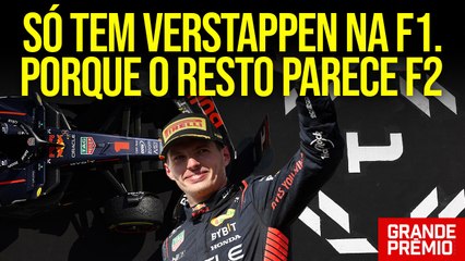 Verstappen corre F1 sozinho e humilha 'F2'