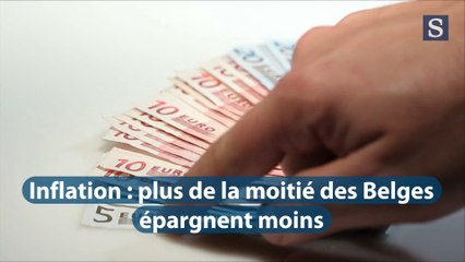 Inflation: plus de la moitié des Belges épargnent moins