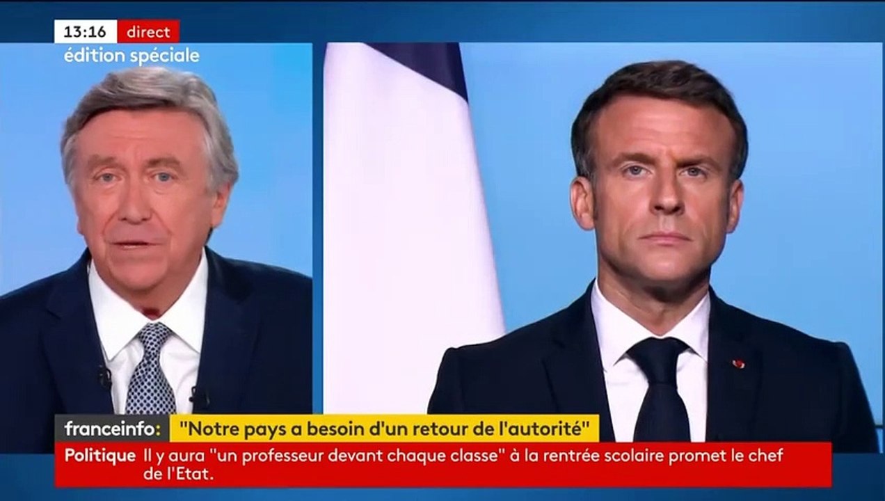 Emmanuel Macron refuse de prendre position sur l'affaire du policier à Marseille mais "personne n'est au-dessus des lois"