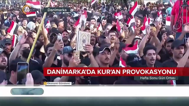 Danimarka'da aşırı sağcı grup Kur'an-ı Kerim yakıp İran ve Irak bayraklarını ezdiler