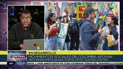 Organizaciones sociales colombianas apoyan reformas del presidente Petro