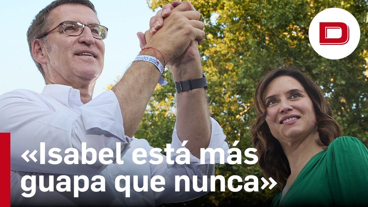 El piropo que le lanzó Feijóo a Ayuso en el mitin central del PP de Madrid