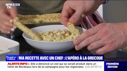 Ma recette estivale avec un chef: le Ktipiti, une crème à tartiner grecque à base de poivrons et de féta