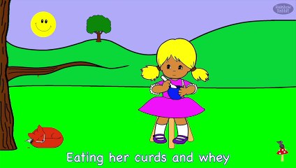 Little Miss Muffet | #shorts | NURSERY RHYME | Rainbow Rabbit