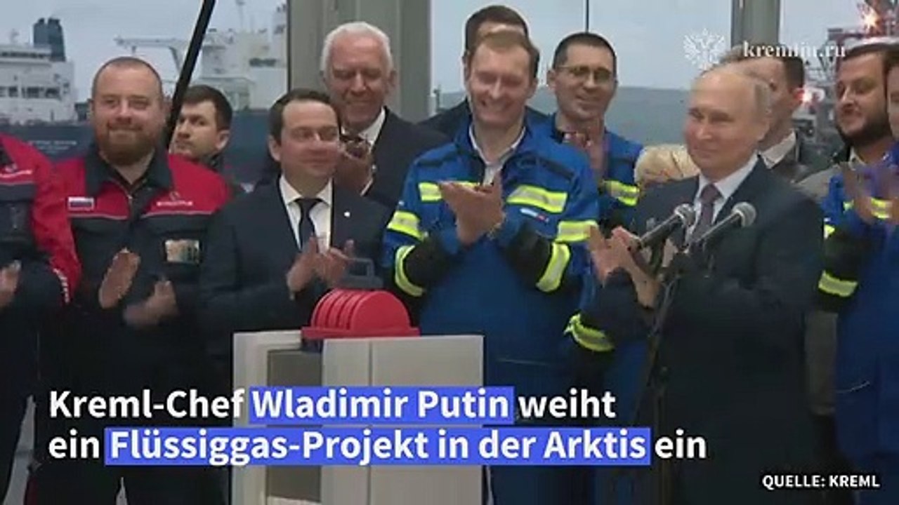 Putin weiht Flüssiggas-Projekt in der Arktis ein
