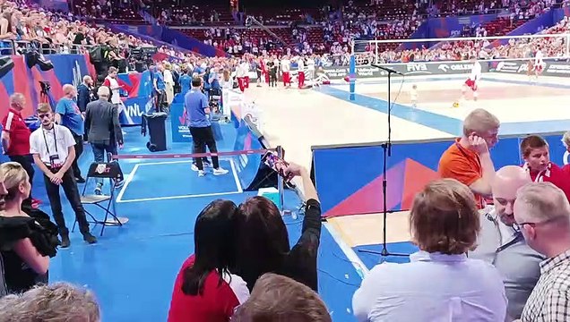 Siatkarze po meczu Polska - Brazylia w Ergo Arenie