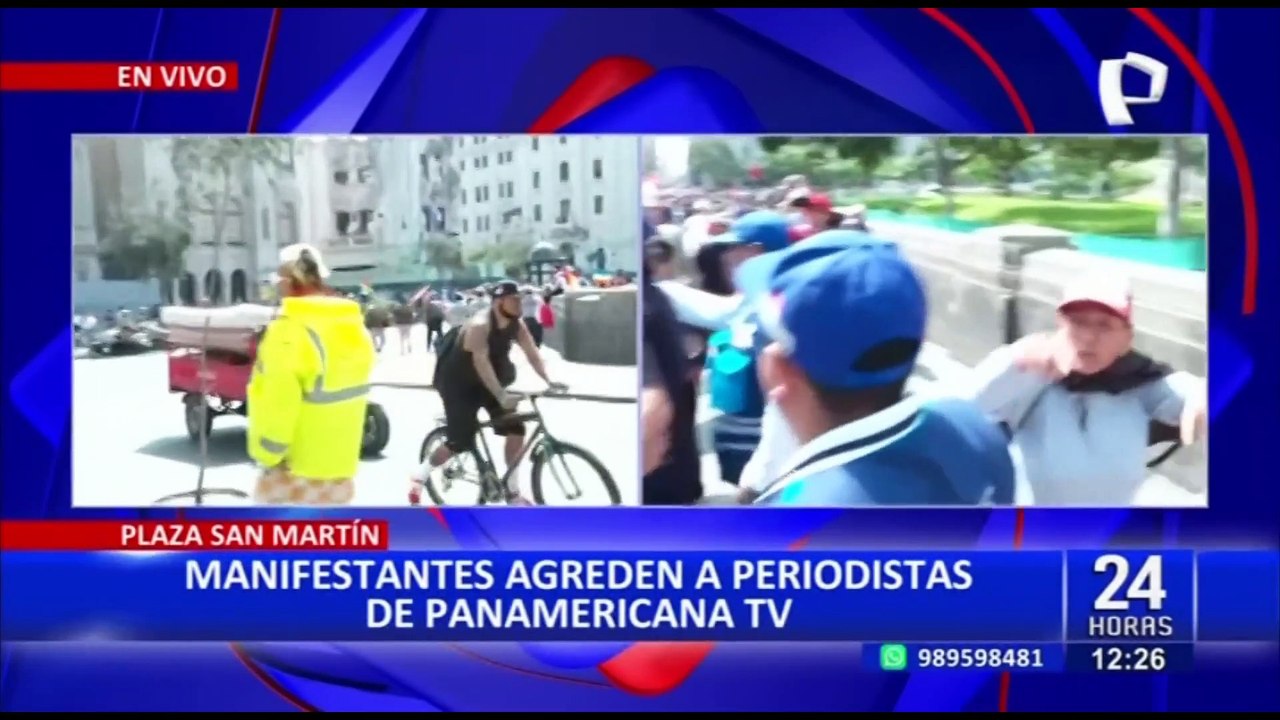 Toma de Lima: sereno sufrió robo de su cámara durante agresiones de manifestantes