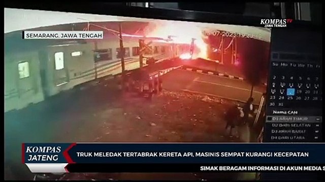 Truk Meledak Tertabrak Kereta Api, Masinis Sempat Kurangi Kecepatan