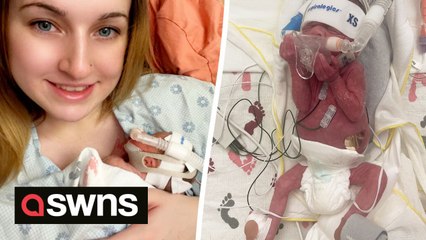 "My baby was so small he fit in my bra - now he's home after 181 days in hospital"