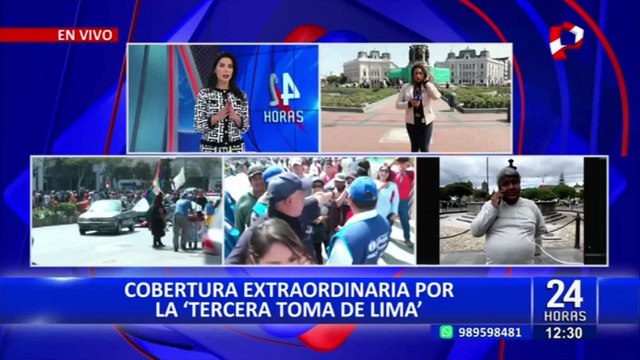 “Toma de Lima”: manifestantes dejan plaza Dos de Mayo y se congregan en plaza San Martín