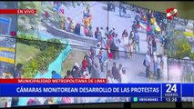 “Toma de Lima”: Cámaras de la MML registran el desarrollo de las manifestaciones