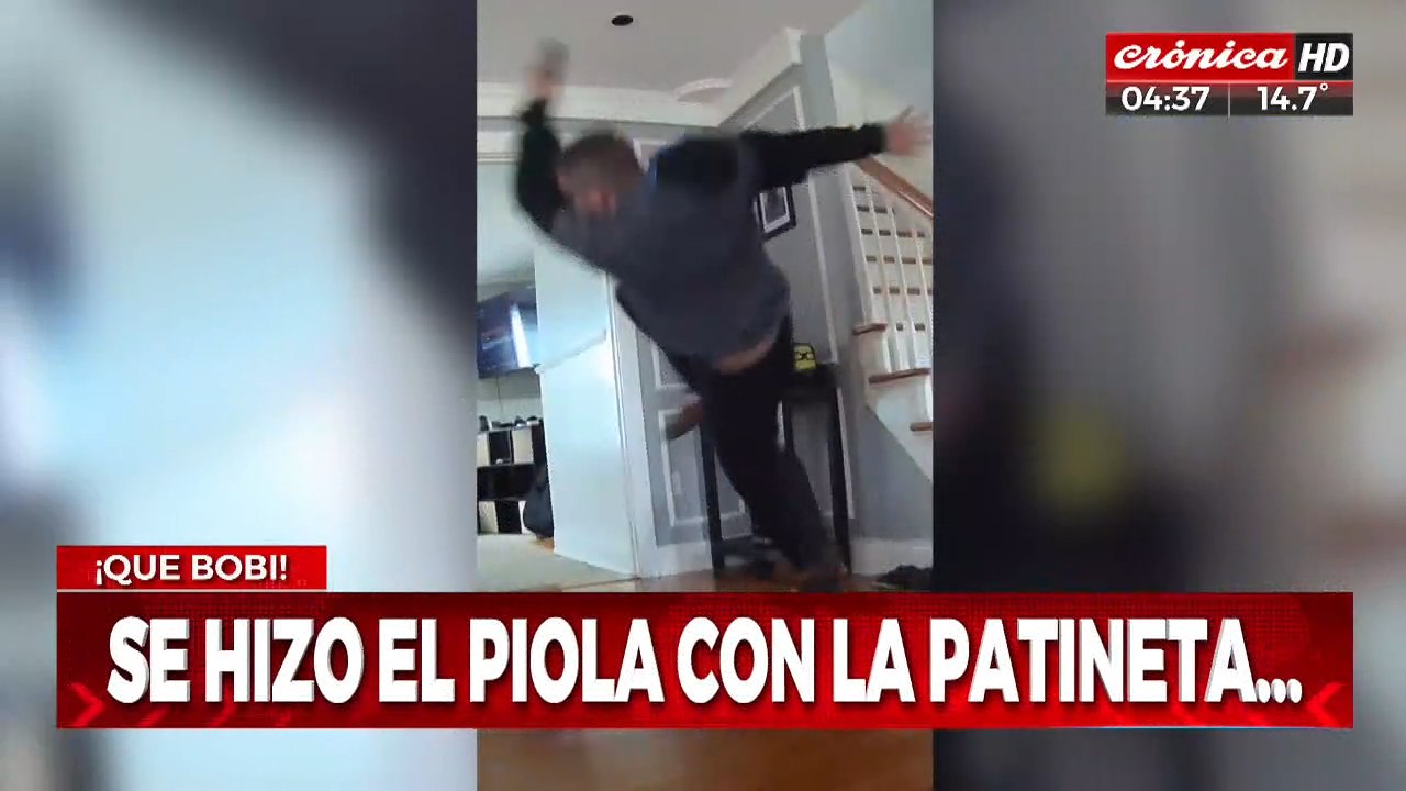 Se hizo el piola con la patineta... ¡y mirá cómo quedó!