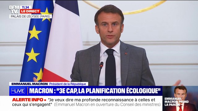 Emmanuel Macron: À la fin de l'été, nous présenterons dans sa complétude la planification écologique pour le pays