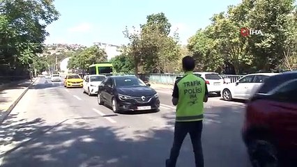 Sarıyer'de dron destekli trafik denetimi