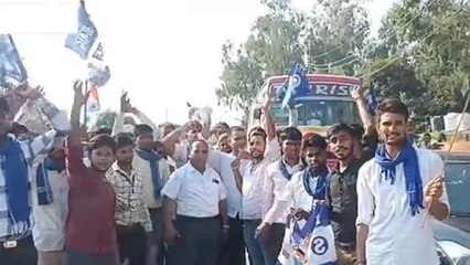 संभल: चंद्रशेखर रावण पर जानलेवा हमले के विरोध में जंतर मंतर पर प्रदर्शन