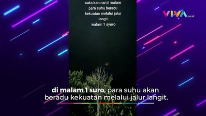 Penampakan Diduga Keris Api Terbang Saat Malam 1 Suro