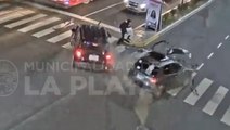 Woman narrowly escapes dramatic two-car collision in Argentina
