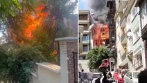 İstanbul'da 3 katlı binada yangın! Alevler yan apartmana sıçradı, ekipler müdahale ediyor
