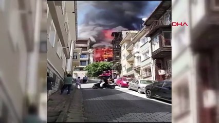 Incendie dans un immeuble de 3 étages à Istanbul ! Les flammes se propagent à l'appartement voisin, les équipes interviennent