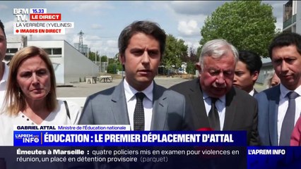 Émeutes: "Il y a une dizaine d'établissements scolaires qui sont quasi intégralement détruits", déclare Gabriel Attal