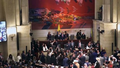 Descargar video: Petro defiende negociaciones con ELN en primer discurso ante Congreso de Colombia