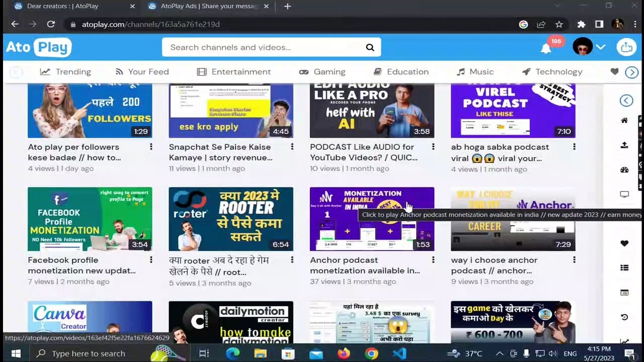 How to make AD account on Ato play // Atoplay App Kya Hai
