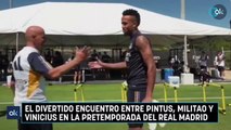 El divertido encuentro entre Pintus, Militao y Vinicius en la pretemporada del Real Madrid