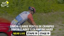 Simon Clarke is cramping hard  - Stage 19 - Tour de France 2023