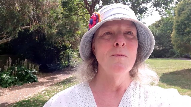 Elaine Hammond walking The Brighton and Hove Way from Foredown Tower and Portslade Old Village to Brighton Pier