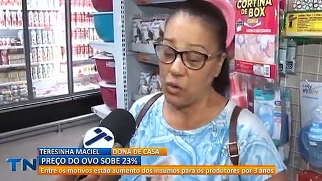 Preço do ovo sobre 23% nos supermercados
