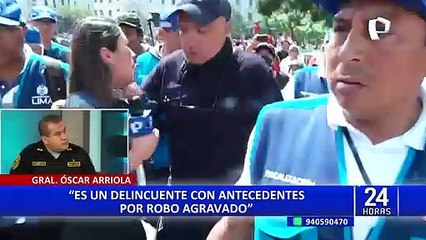 General PNP Óscar Arriola: "Willy Montoya es un delincuente con antecedentes por robo agravado"