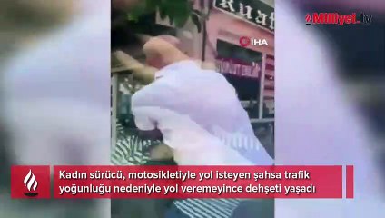 Kadına dehşeti yaşatan maganda kamerada
