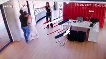 Dehşet dolu anlar! Beykoz'da bıçakla iş yerinde kadını rehin alan saldırgan kamerada