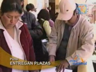 ENTREGAN PLAZAS - PUNO