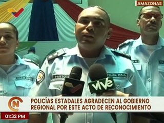 22 funcionarios de la policía estadal disfrutaron del acto de reconocimiento en el edo. Amazonas