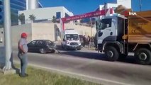 Sinop’ta kamyon kırmızı ışıkta otomobile çarptı: 1 yaralı