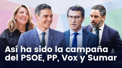 Así salen de la campaña electoral los cuatro candidatos principales a la presidencia del gobierno