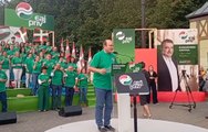 Andoni Ortuzar se anima a cantar en el cierre de campaña del PNV