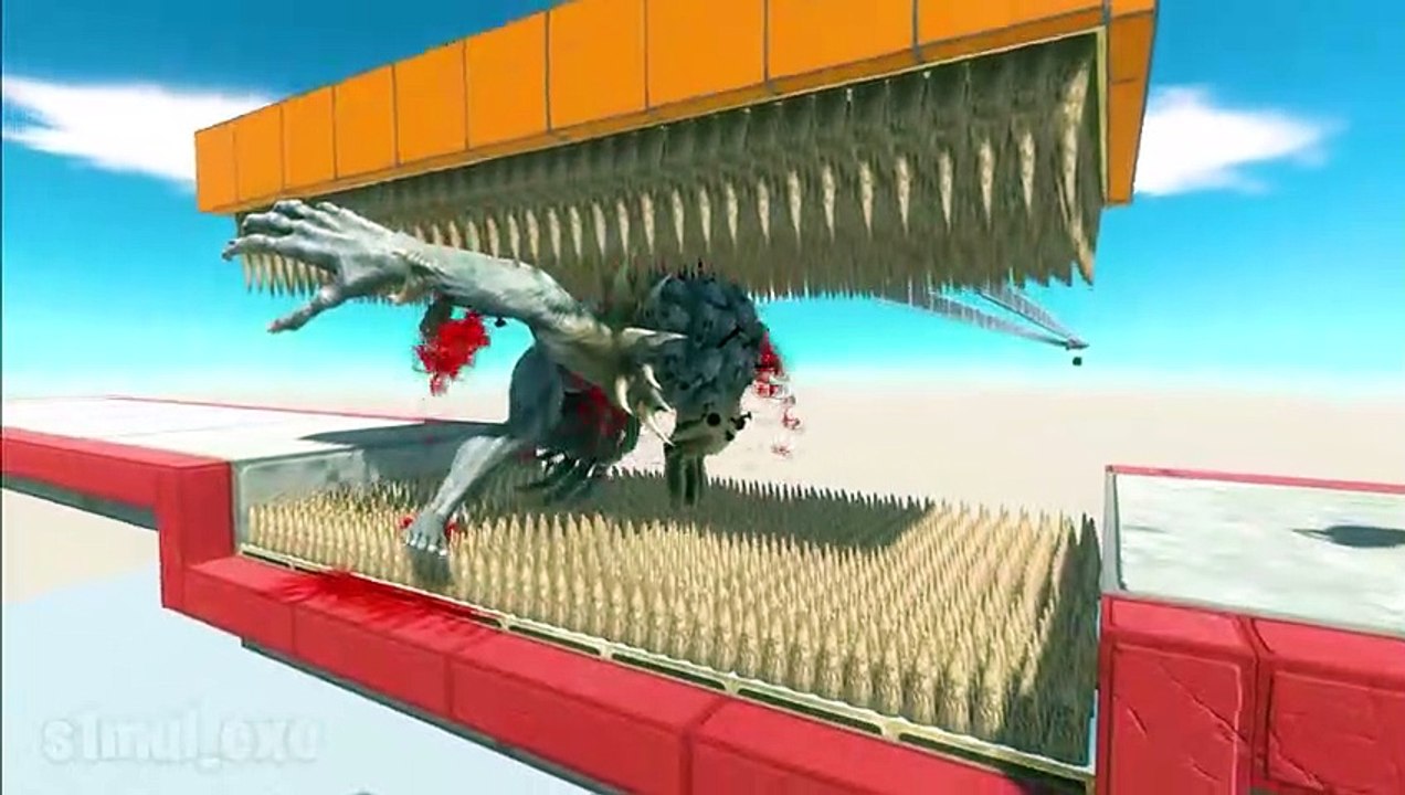 SPIKE FLOOR TRAP Who Can Escape Animal Revolt Battle Simulator