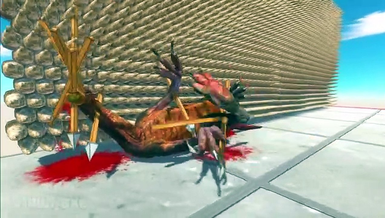 UNITS on WALL SPIKES and BALLISTA TRAP Animal Revolt Battle Simulator