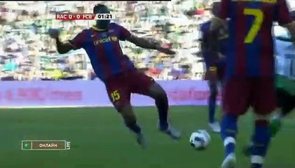 La Liga 2010/11 : Racing de Santander vs FC Barcelona - 1.Half