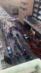 Une fuite de gaz suspectée a fissuré la rue Johannesburg