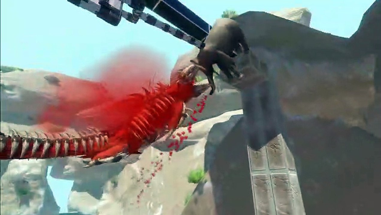 Attack on Titan   Feeding the Colossal Titan Mosasaurus  - Animal Revolt Battle Simulator