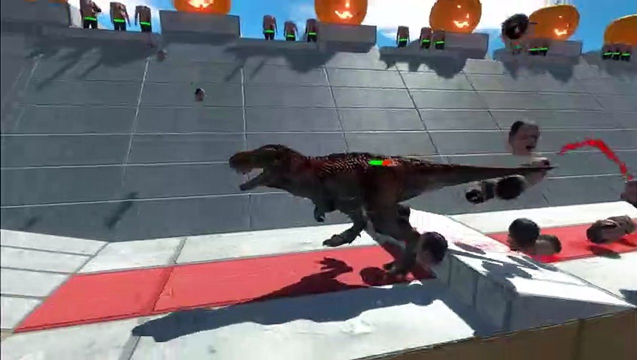 Run away from Zombie Heads  - Animal Revolt Battle Simulator