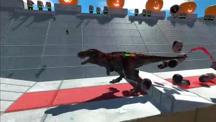 Run away from Zombie Heads  - Animal Revolt Battle Simulator