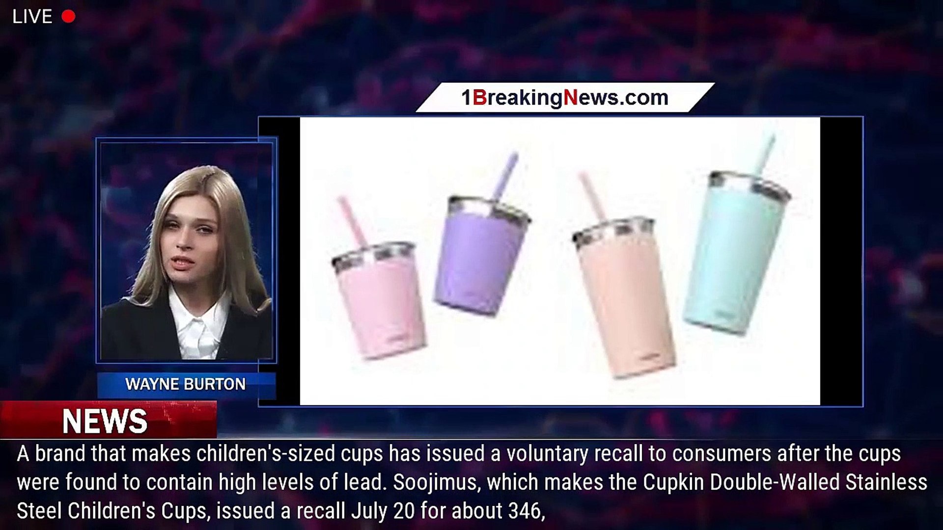 Cupkin children's cup recall issued for lead levels; sold on