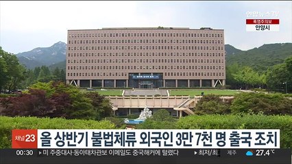 올 상반기 불법체류 외국인 3만7천명 출국조치