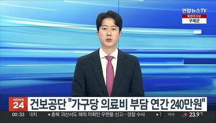 건보공단 "가구당 의료비 부담 연간 240만원"