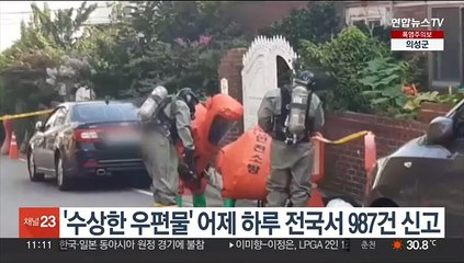 '수상한 우편물' 어제 하루 전국서 987건 신고