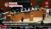 Coordinador de Morena en el Senado pide 'mesura y serenidad' a diputados
